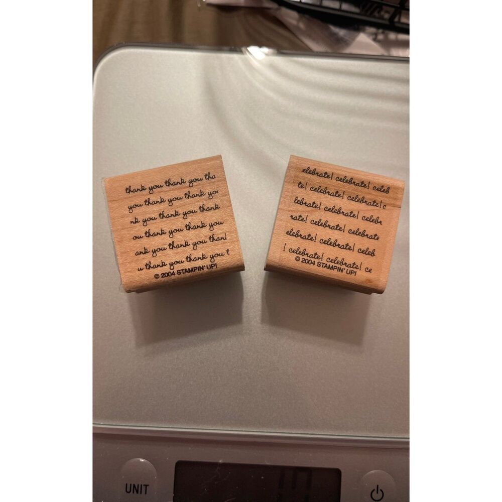 Stampin’ Up! Rubber Stamps Thank You and Celebrate Set of 2 Stamping